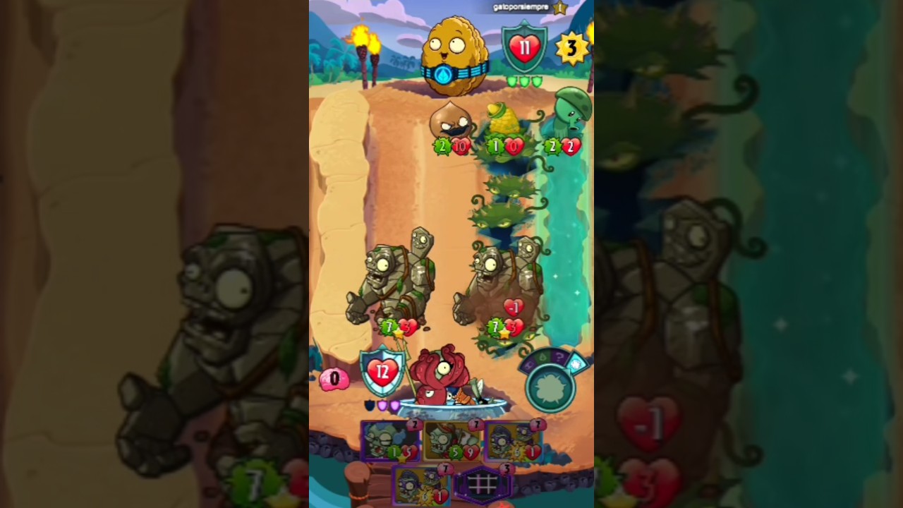 NO TENÍA COME PIEDRAS 👍🏻 #pvzheroes #pvzheroesgameplay #plantasvszombies #plantsvszombies #funny