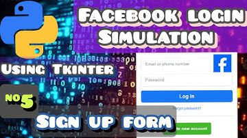 Facebook Login and Signup Simulation in Python using Tkinter (signup form)