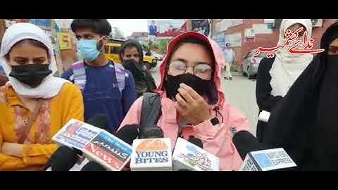 10+2 Passout students protest at press enclave srinagar Against Cluster University
