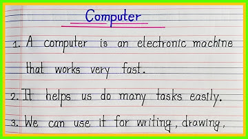 10 Lines On Computer 🖥️ | Essay On Computer | 10 Easy Sentences About Computer | Handwriting ✍️