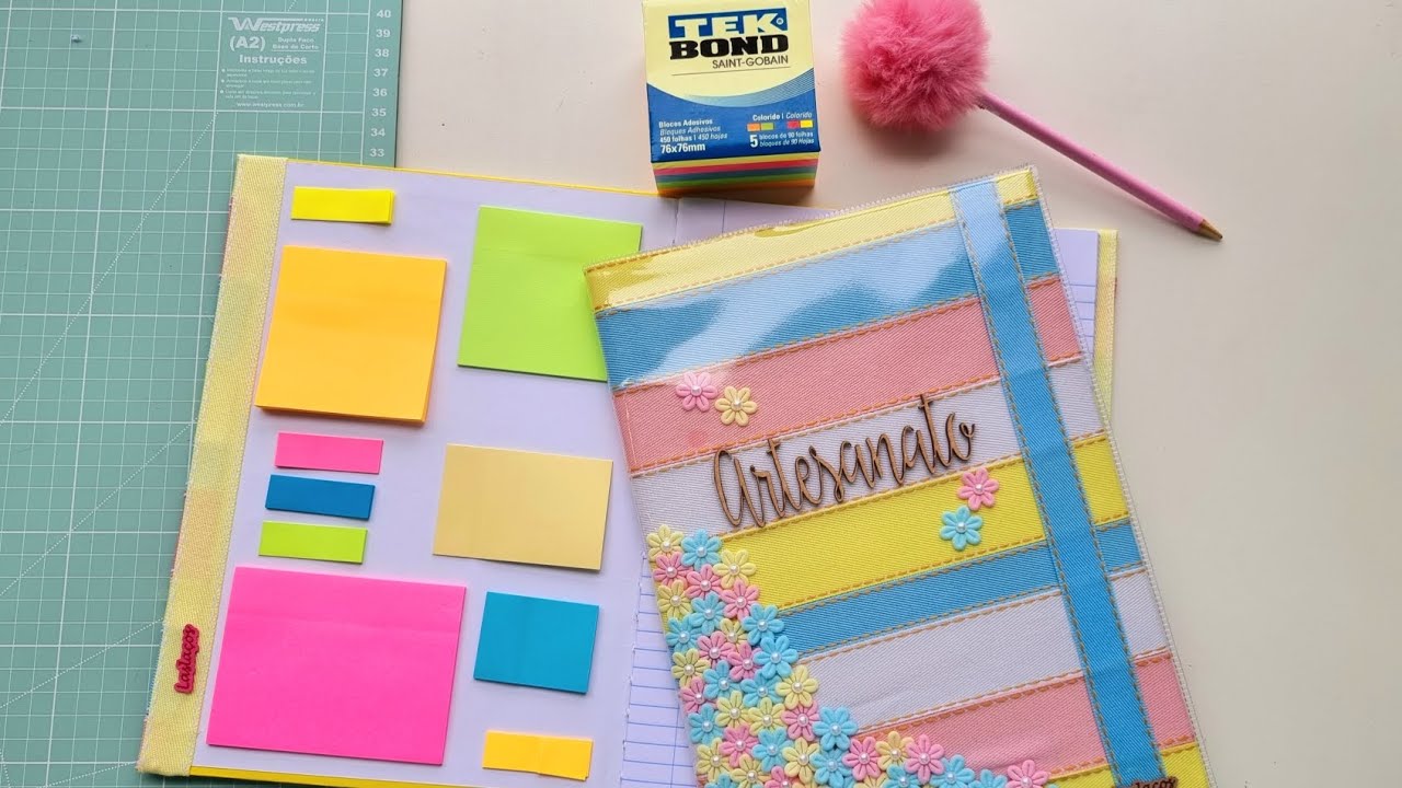 Caderno personalizado com fitas by Laslaços