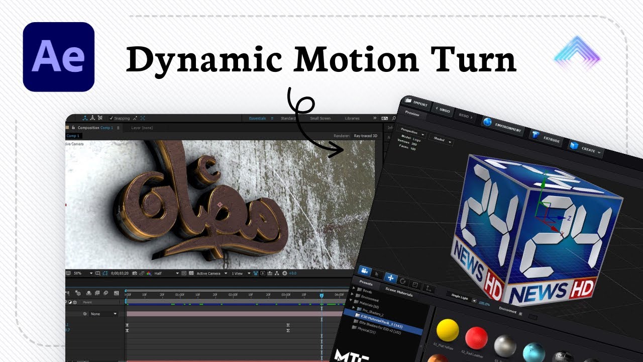 How to make 3D rotating logo in After Effects - YouTube