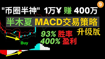 93 胜率 实盘1万 赚400万的 币圈半神 半木夏MACD交易策略 升级版 自动背离 止损识别工具 半木夏 Macd Tradingview 肥宅比特币 比特皇 欧阳拽白 凉兮 小侠 