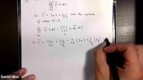 3.7 Example: Divergence theorem (volume integral)