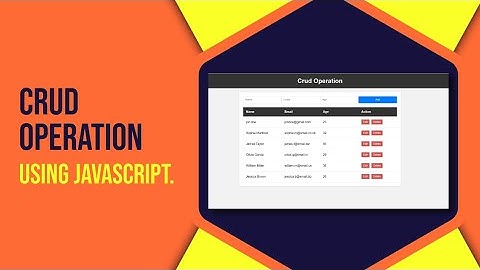Javascript Crud Operation (Javascript Insert, Update & Delete) | Javascript Project for beginners