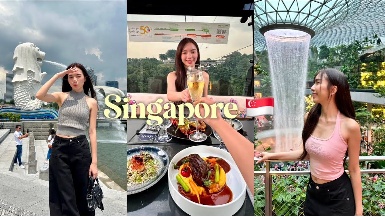 新加坡vlog🇸🇬 小蜜月旅行 好吃好逛 叻沙 鱼尾狮 绿化花园  | AlenStephy