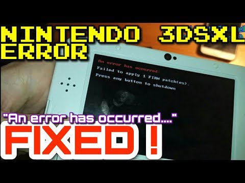 Startet der Nintendo 3DS XL nicht? So beheben Sie den FEHLER "1 festen Patch nicht angewendet"!