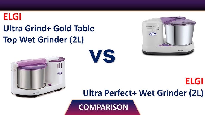 Elgi Ultra Grind+ Gold Table Top Wet Grinder, 2L (White/ Purple