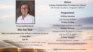 Burial Service for Mrs Ivy Tow (21 May 2024)