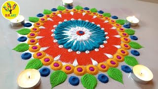 Beautiful Festival Special Rangoli Design ||Easy and Innovative Rangoli ||