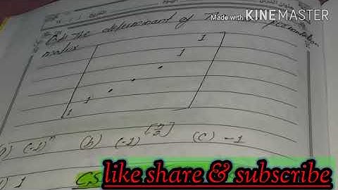 Determinant of back word diagonal matrix || det of Permutation matrix ||CSIR net dec 2014 linear que