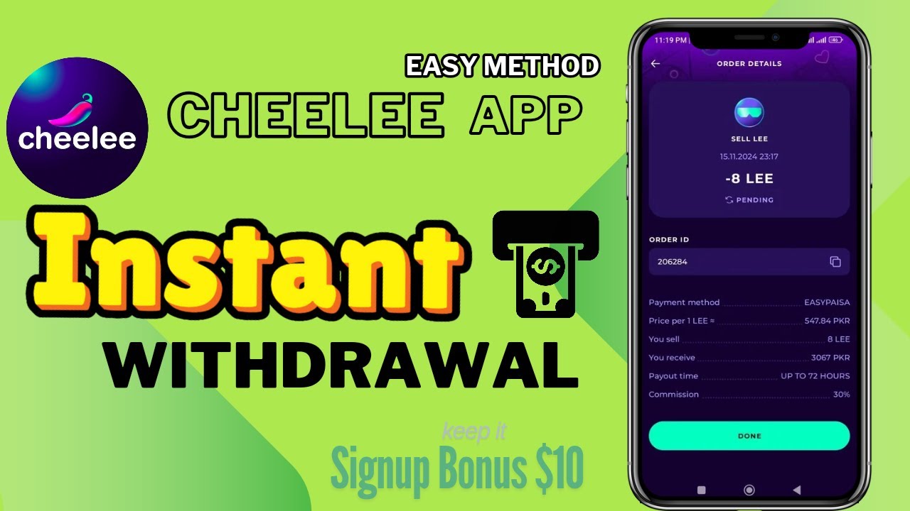 How to Withdrawal from Cheelee App | instant withdrawal app | make ...