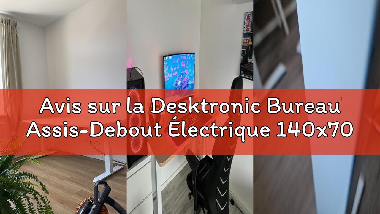 Avis sur la Desktronic Bureau Assis-Debout Électrique 140x70cm – Plateau Bambou – Hauteur Réglable –