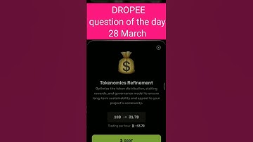 Dropee question of the day 28 March | Dropee question of the day@CryptoTechSunil