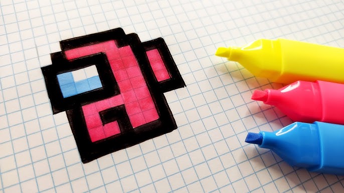 Handmade Pixel Art - How To Draw Cute Graffiti #pixelart 