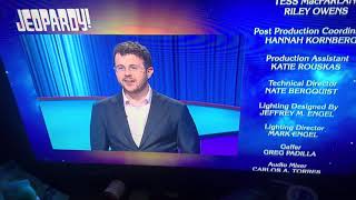 Jeopardy Long Credit Roll april 3 2026 