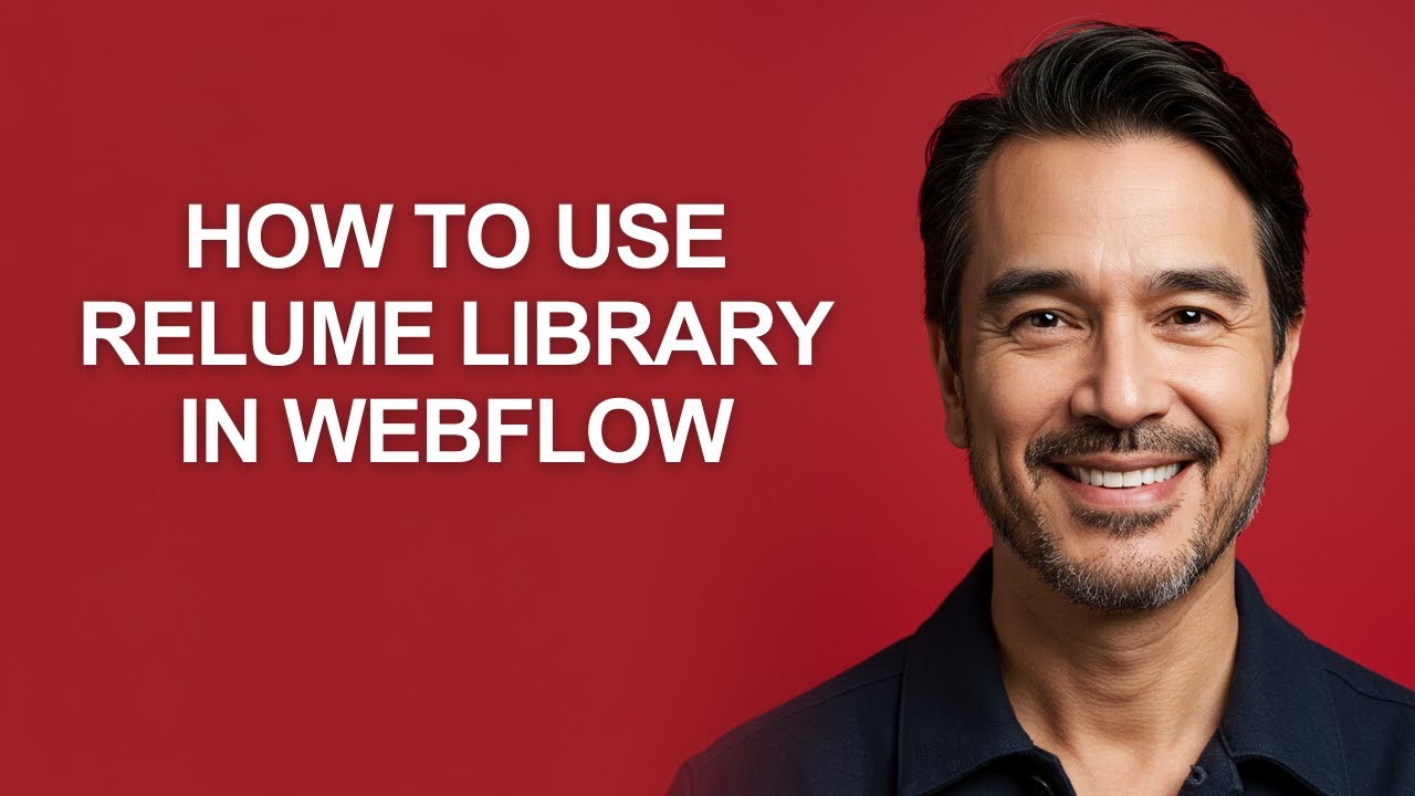 How To Use Relume Library In Webflow - KevinHowTo - YouTube