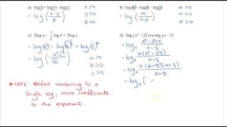 Math 12 - Sec 8.3 Laws of Logarithms Part 2