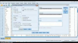 Making Crosstabs in SPSS