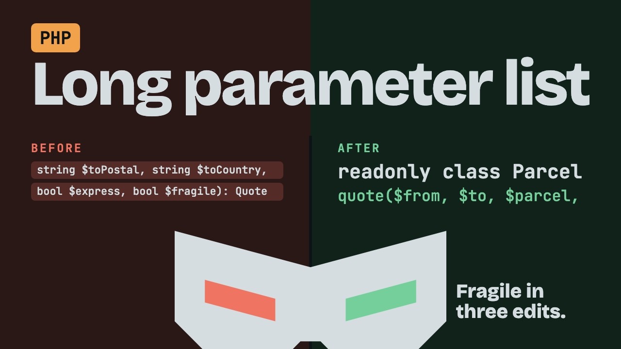 Long Parameter List in PHP: Introduce a Parameter Object