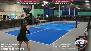 MiLP Minor League Pickleball DUPR 16 - Match 3 - Metro East Cannonballers vs Hit Me With UR BestShot