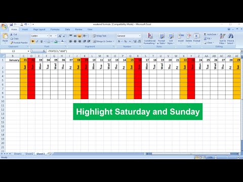 Auto Insert Day Of The Week In Excel