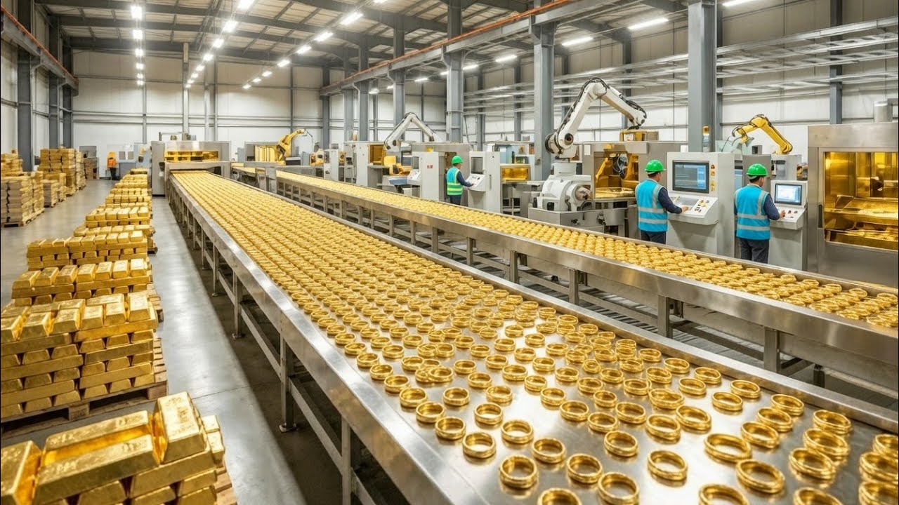 How Thousands of Gold Jewelry Pieces Are Made Daily | Melting, Casting & Packaging Process