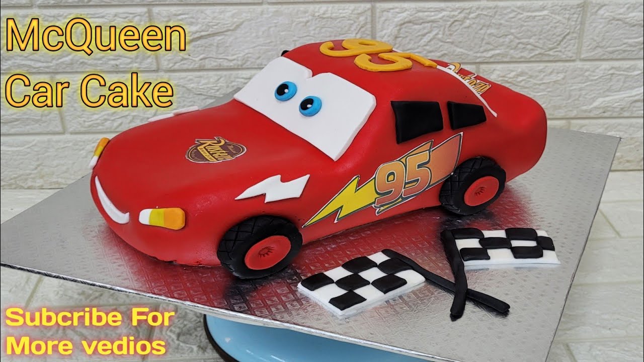 Car Cake | Mcqueen Car cake | Car Cake Tutorial | Car shape cake cutting | #car #carcake #youtube