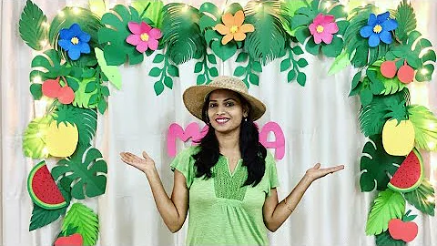 Easy Diy Tropical Theme Birthday Party Decoration | Hawaiian parties ideas