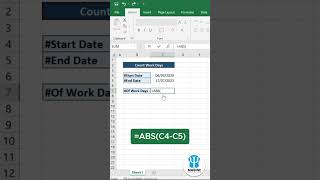 Count Work Days In Excel In Seconds 