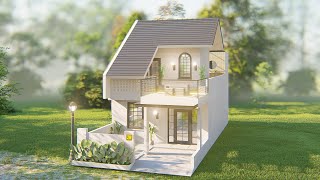 Tiny House with Loft Design Idea 6x10 Meters ( 640 Sqft ) 3 Bedrooms With Floor plan
