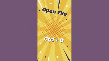 🖥️ Basic Shortcut Keys (Windows) - Open File (Ctrl + O)