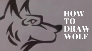 how to draw a tribal wolf - how to draw wolf tribal tattoo design screenshot 1
