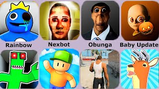 Rainbow Friends,Baby in Yellow,Nexbot,Gangster Crime,Stumble Guys