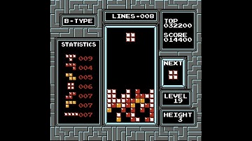 Tetris NES NTSC - B-Type 19-3 completed.