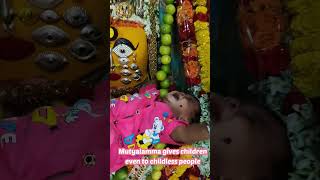 Mutyalamma gives children even to childless people @viralhog #durgapuja #muthyalammatemple
