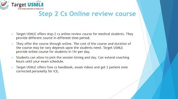 Target USMLE step2csonlinereviewcourse