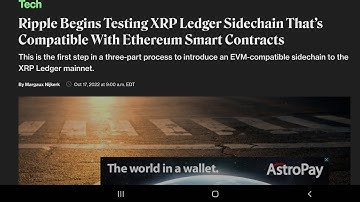 #XRP #DXY #DOW TA Ripple TesTS XRP Ledger Sidechain That’s Compatible With Ethereum Smart Contracts
