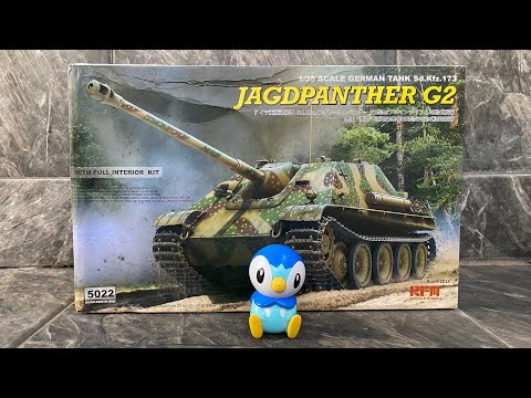 Video: Rye Field Model RFM-5022 Jagdpanther G2 s plným interiérem a pohyblivými pásy (1/35)