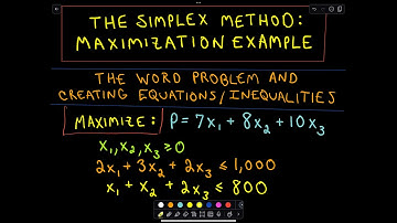 ❖ The Simplex Method - Finding a Maximum / Word Problem Example, Part 1 of 5 ❖