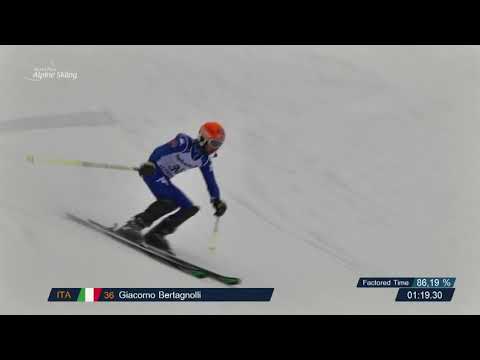 Giacomo Bertagnolli 1st | men's slalom VI | World Para Alpine Skiing World Cup Veysonnaz