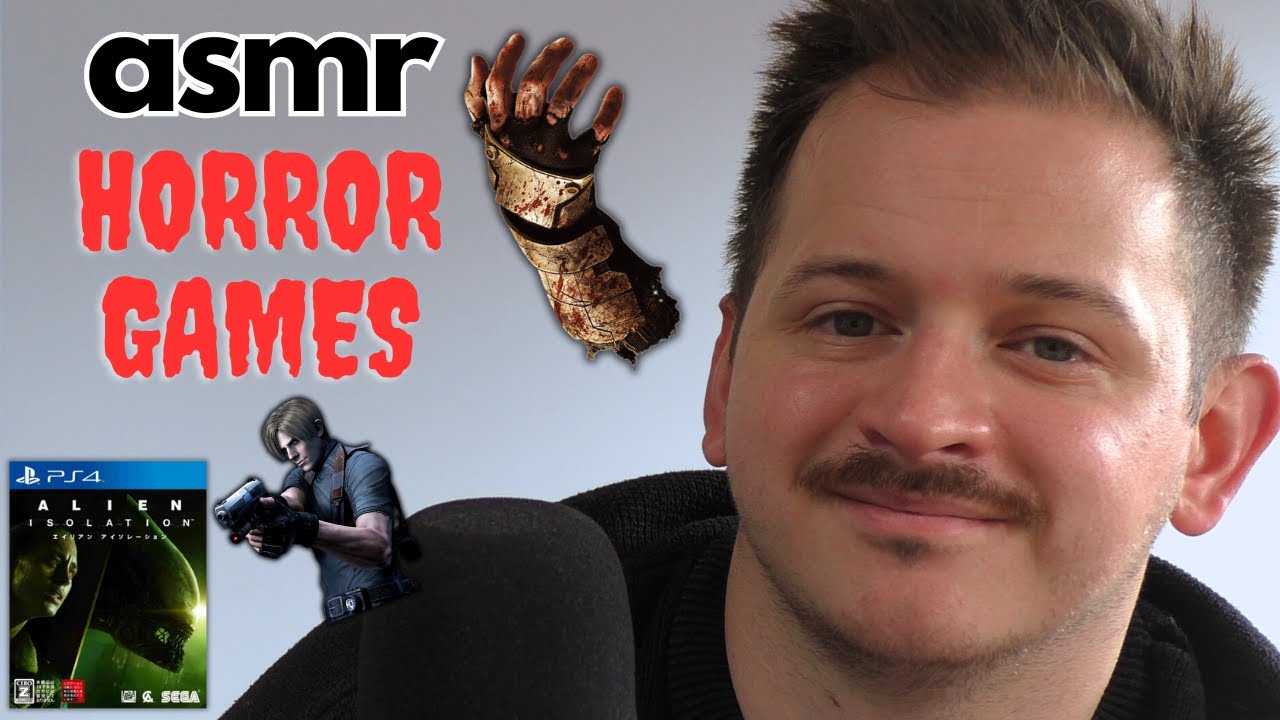 ASMR: My Favourite Horror Games    | Close Up Whispering Ramble | Raining Sounds