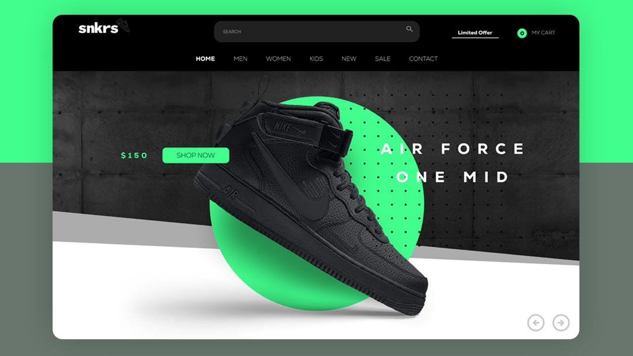 Create an Eye-Catching Footwear Selling Website UI/UX with Just Figma ...
