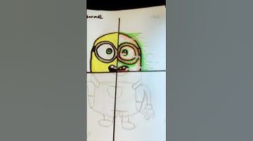 Minion bob in 4 styles ! (Glitch ) #shorts #art