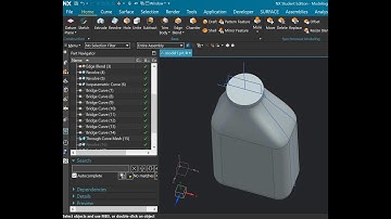 Mechanical Design With UG Unigraphics NX - Create an Oil Bottle