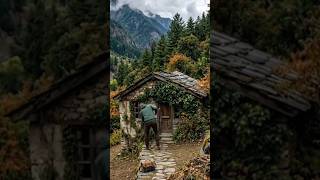 Abandoned Stone Cabin → Stunning Modern Tiny Home 😱 #shorts #tinyhouse #transformation