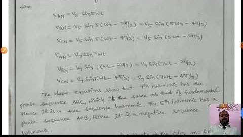 Lecture video_15EE82_Module_3_ Analysis of IMfed from Non sinusoidal voltage supply_Madhava Rao.J
