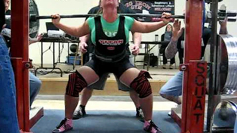 Michele Cogger 402 lb squat at BIG Spring Open