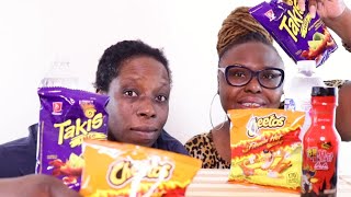 2X Y Takis & Flamin Hot Cheetos Challenge By Prissy P