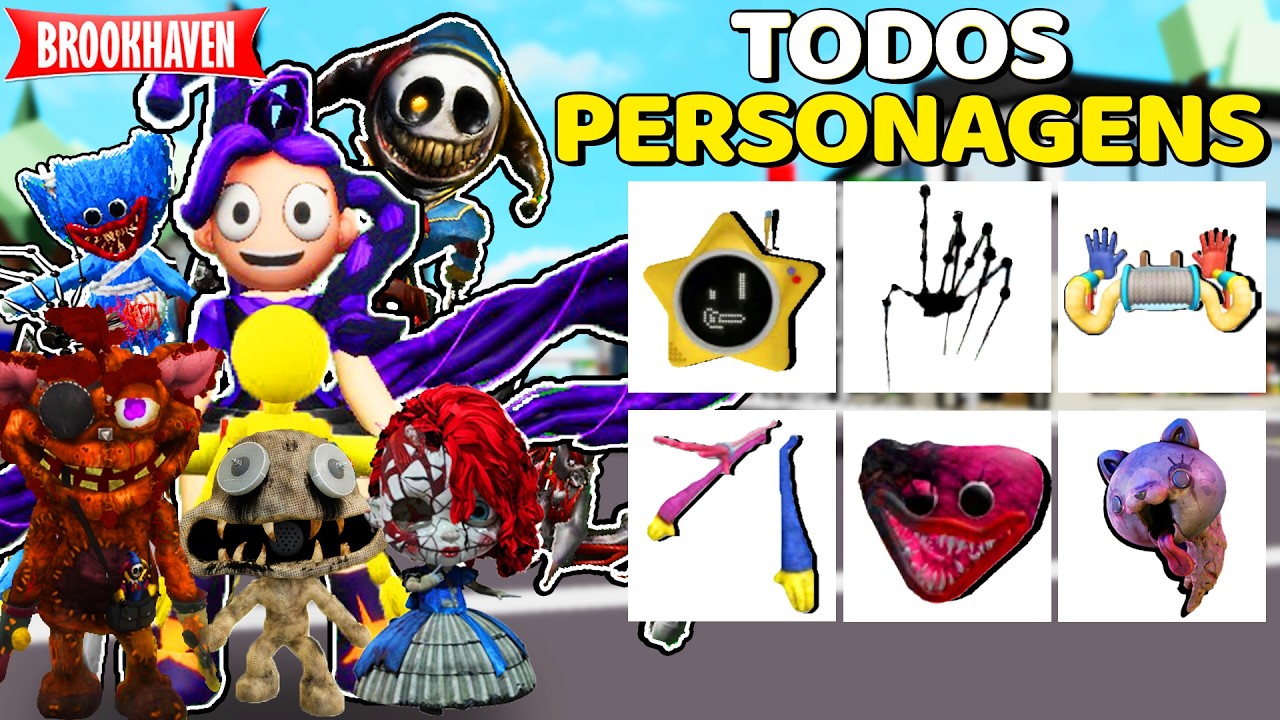 Como Virar TODOS PERSONAGENS do POPPY PLAYTIME 5 no ROBLOX Brookhaven RP